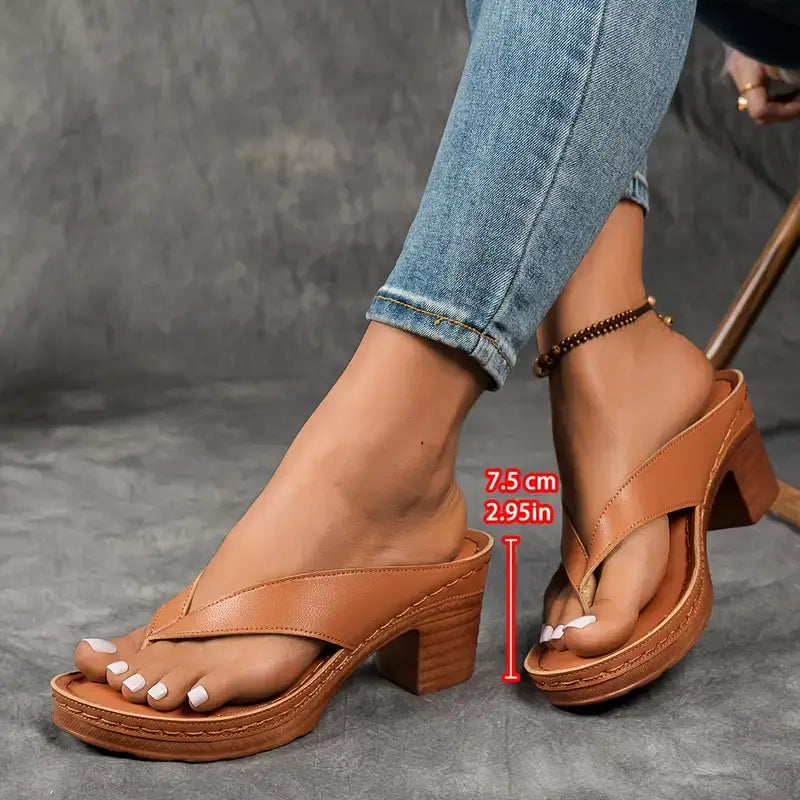 Malou | Flip-flops med hæl