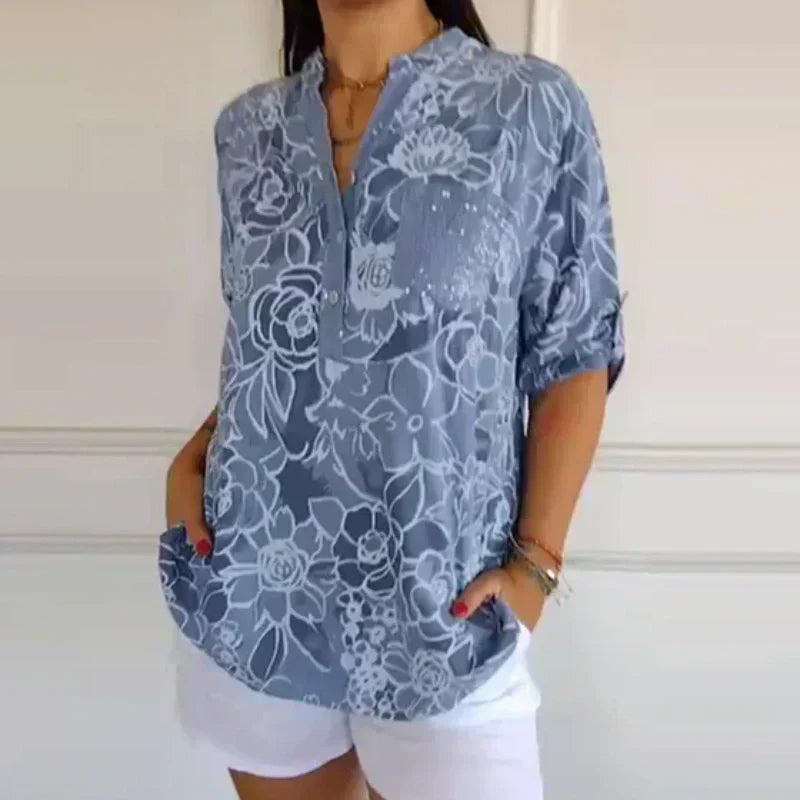Maria | Blomsterprint Bluse