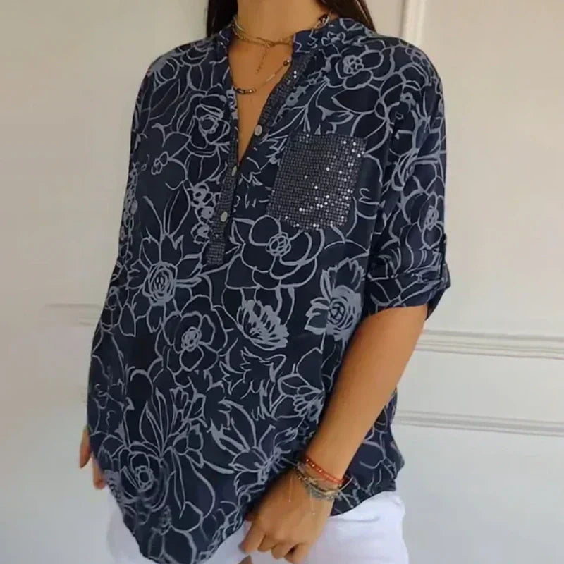 Maria | Blomsterprint Bluse