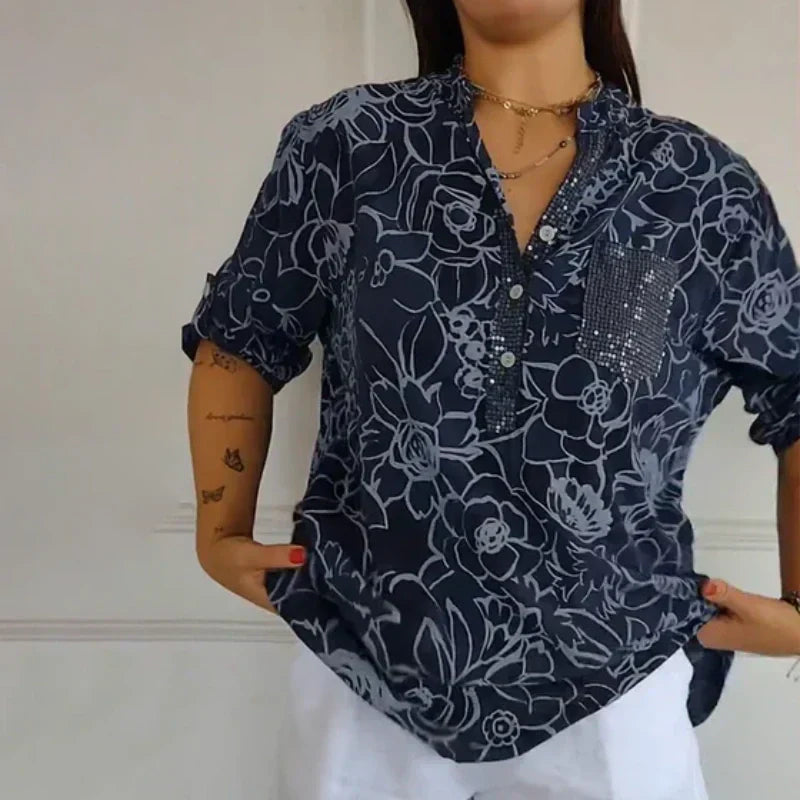 Maria | Blomsterprint Bluse