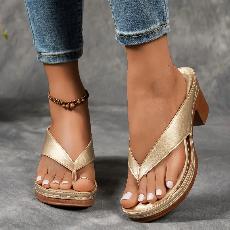 Malou | Flip-flops med hæl