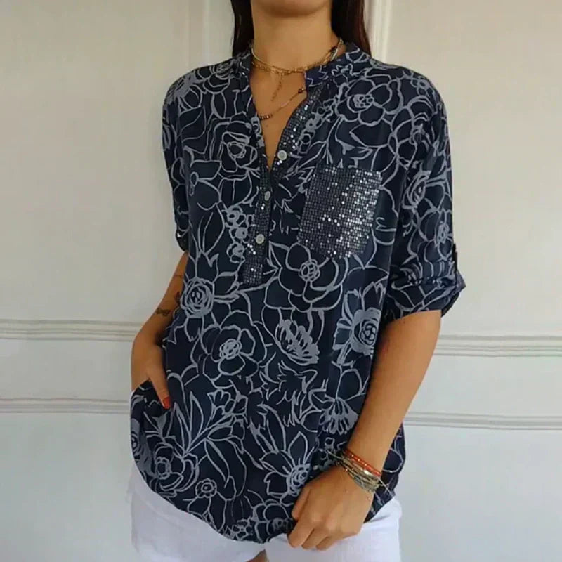 Maria | Blomsterprint Bluse